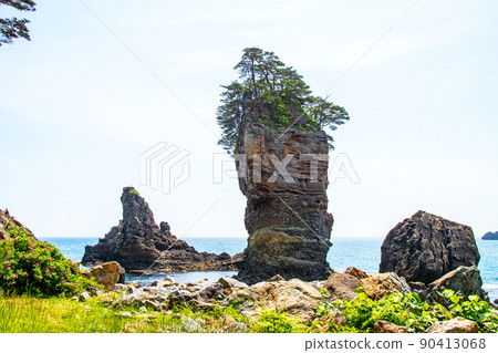 Michinoku Coastal Trail, Taro, Iwate Prefecture, Sannoiwa 90413068