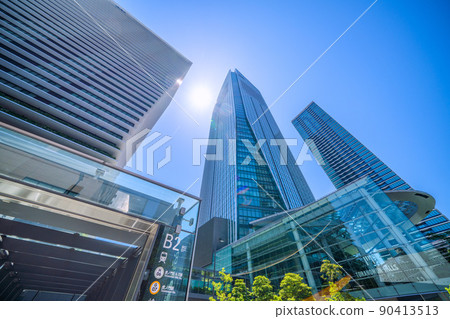 Tokyo cityscape of Japan Similar to July. May, but the first midsummer day in Tokyo. Looking at Toranomon Hills, etc. = May 29 90413513