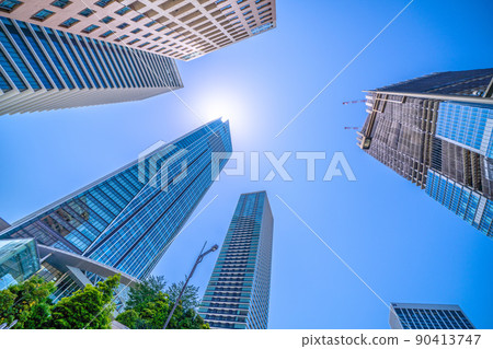 Tokyo cityscape of Japan Similar to July. May, but the first midsummer day in Tokyo. Hope for redevelopment of Toranomon Hills Station = May 29 90413747