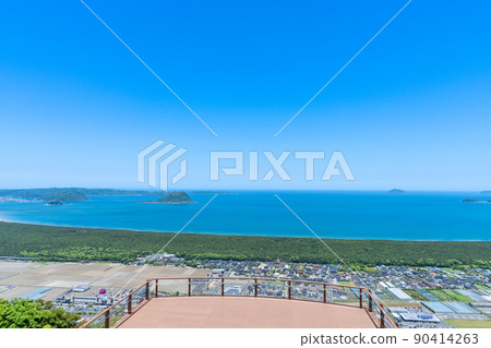 《Saga Prefecture》 Taken from Kagamiyama / Kagamiyama Observatory in fine weather 90414263