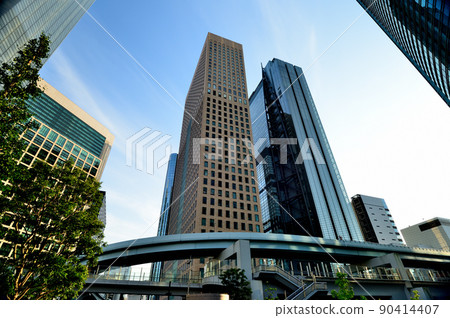 Scenery of skyscrapers in Shiodome giant complex city Shiosite 90414407