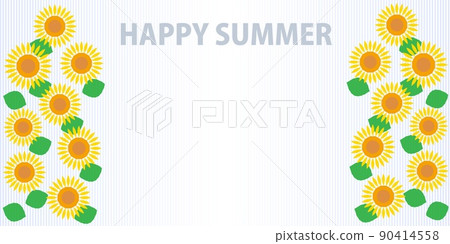 向日葵 快樂的夏天 白色空間 向日葵 快樂的夏天 白色空間 90414558