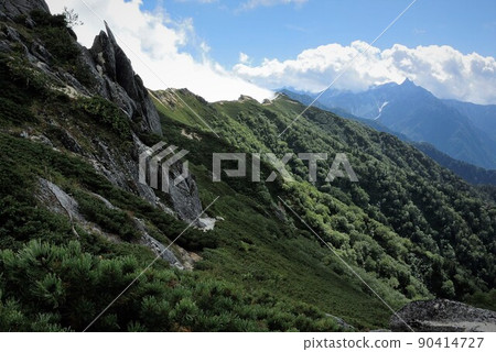 Scenery of Omote Ginza route in the Northern Alps Scenery of Omote Ginza route in the Northern Alps 90414727