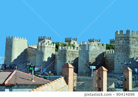 Spain Avila World Heritage Fortified City Walls Towers and Gates 90414896