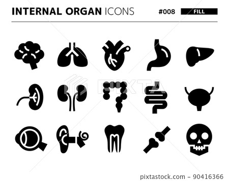 Fill style icon set related to the human body_008 Fill style icon set related to the human body_008 90416366