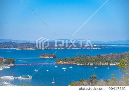 Matsushima Bay (Matsushima Town, Miyagi Prefecture) seen from Matsushima Park, one of the three most scenic spots in Japan Matsushima Bay (Matsushima Town, Miyagi Prefecture) seen from Matsushima Park, one of the three most scenic spots in Japan 90417261