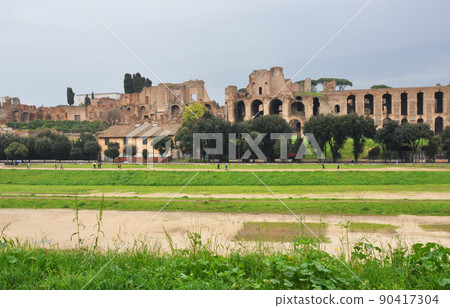 Rome, Italy, ancient Roman stadium, circus maxim chariot stadium 90417304