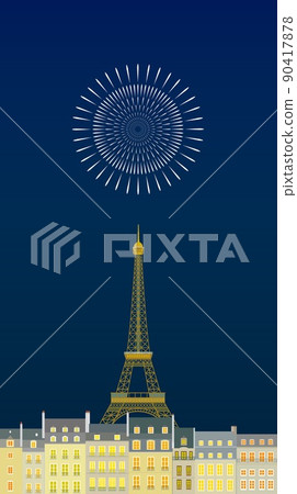 Eiffel Tower tour eiffel fireworks cityscape Paris Eiffel Tower tour eiffel fireworks cityscape Paris 90417878