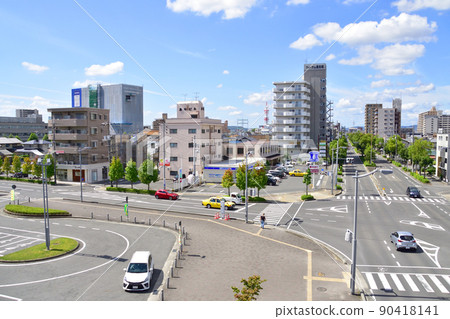 2021 年。從兒島站到岡山站的瀨戶大橋線風景 90418141