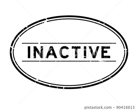 Grunge black inactive word oval rubber seal stamp on white background Grunge black inactive word oval rubber seal stamp on white background 90418813
