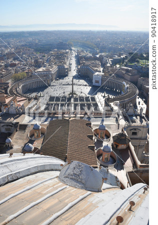 意大利羅馬世界遺產梵蒂岡城聖彼得大教堂從沖天台到聖彼得大教堂 意大利羅馬世界遺產梵蒂岡城聖彼得大教堂從沖天台到聖彼得大教堂 90418917