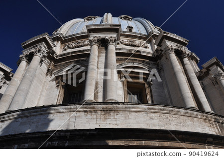 Italy Rome World Heritage Vatican City St. Peter's Square San Pietro Cathedral Cupola Italy Rome World Heritage Vatican City St. Peter's Square San Pietro Cathedral Cupola 90419624