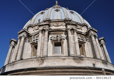Italy Rome World Heritage Vatican City St. Peter's Square San Pietro Cathedral Cupola Italy Rome World Heritage Vatican City St. Peter's Square San Pietro Cathedral Cupola 90419625