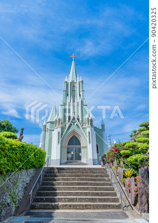 《Nagasaki Prefecture》 Hirado Xavier Memorial Church in fine weather Hirado City 《Nagasaki Prefecture》 Hirado Xavier Memorial Church in fine weather Hirado City 90420325