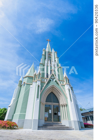 《Nagasaki Prefecture》 Hirado Xavier Memorial Church in fine weather Hirado City 《Nagasaki Prefecture》 Hirado Xavier Memorial Church in fine weather Hirado City 90420336