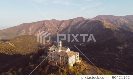 Aerial view of Sanctuary of Saint Ignatius of Loyola. 90421102