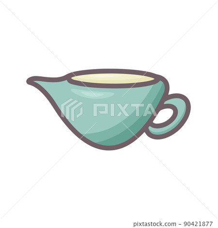 Ceramic gravy boat isolated vector illustration. Utensils for sauce, gravy or cream. Vessel for liquid seasoning or spice cartoon. Kitchen utensils for home, restaurant or cafe Ceramic gravy boat isolated vector illustration. Utensils for sauce, gravy or cream. Vessel for liquid seasoning or spice cartoon. Kitchen utensils for home, restaurant or cafe 90421877