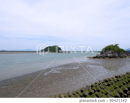 流經八代海的球磨川（熊本縣八代市） 90425142