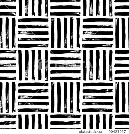 Striped square hand drawn vector seamless pattern. Striped square hand drawn vector seamless pattern. 90425937