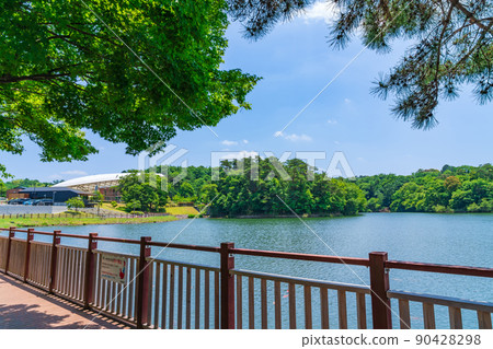 Kuragaike Park, a landscape full of greenery <Toyota City, Aichi Prefecture> 90428298