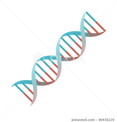 Cartoon DNA spiral genes vector isolated object illustration 90430229