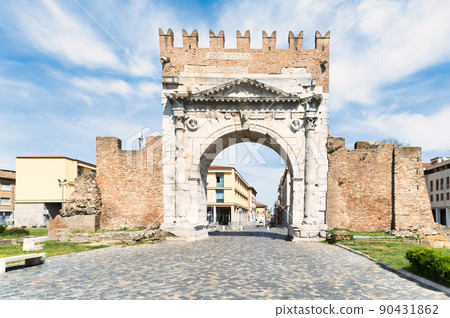Ancient Roman arch of Sugusto in Rimini Ancient Roman arch of Sugusto in Rimini 90431862
