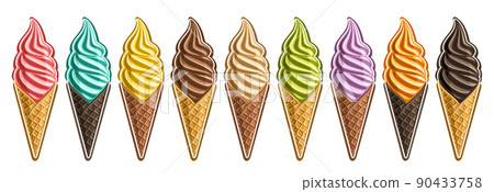 Vector Ice Cream Set 90433758