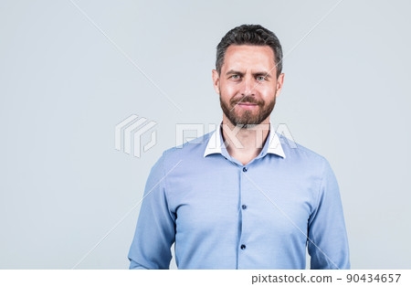 handsome smiling bearded businessman in shirt, copy space, business handsome smiling bearded businessman in shirt, copy space, business 90434657