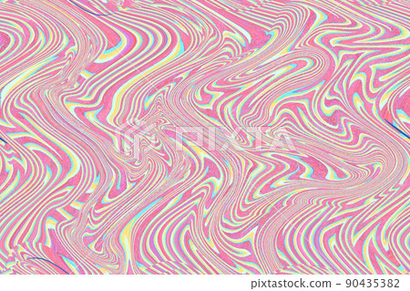 Intricate marble pattern of pink, light blue and off-white 90435382