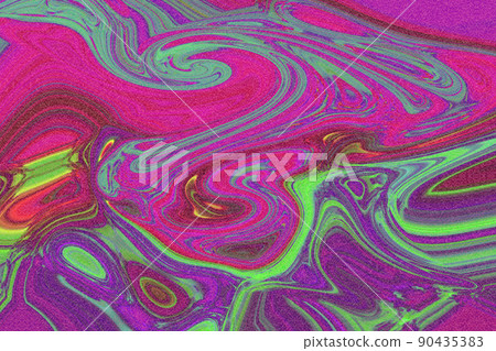 Acrylic marbling with vortices such as slightly dull pink, green and purple Acrylic marbling with vortices such as slightly dull pink, green and purple 90435383