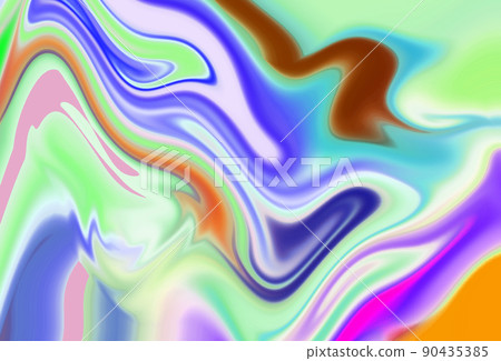 A gentle marble pattern of multi-colored acrylic such as pale green and blue on a white background A gentle marble pattern of multi-colored acrylic such as pale green and blue on a white background 90435385
