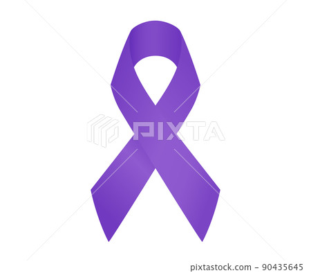 Cancer awareness symbol. Purple Ribbon. 90435645