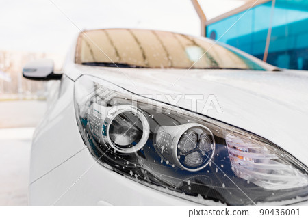 wet white car. self-service car wash. car washer. wet white car. self-service car wash. car washer. 90436001