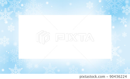 冬季閃光雪花框架材料 90436224