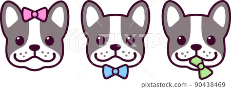 Cute dog gender icon set Cute dog gender icon set 90438469