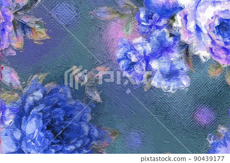 Abstract beautiful oil painting flowers Abstract beautiful oil painting flowers 90439177