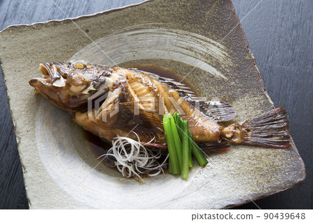 煮蝎子魚，煮魚，日本料理 90439648