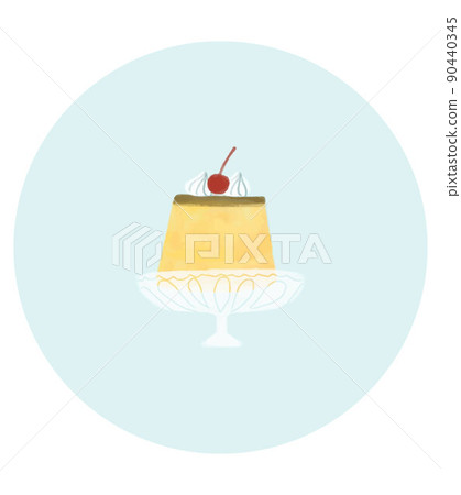 Single illustration of retro pudding [Vector illustration] 90440345
