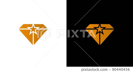 Modern and attractive diamond star logo design 90440456