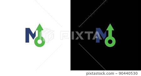 Men's initials M manly logo design is modern and sophisticated 90440530