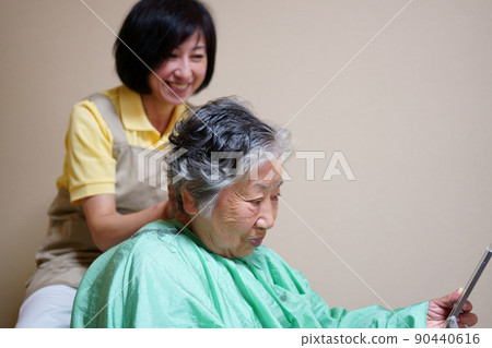 Haircut for older women Haircut for older women 90440616
