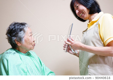 Haircut for older women Haircut for older women 90440618