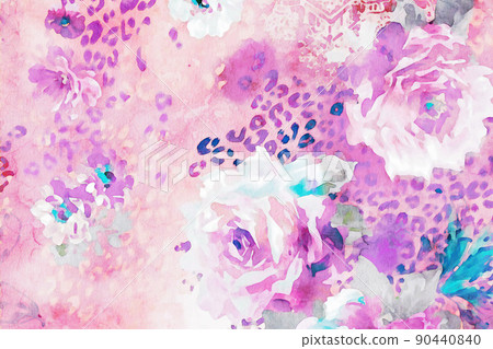 Beautiful colorful watercolor flower illustration Beautiful colorful watercolor flower illustration 90440840