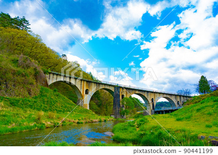 眼鏡橋（岩手縣宮森川橋） 90441199