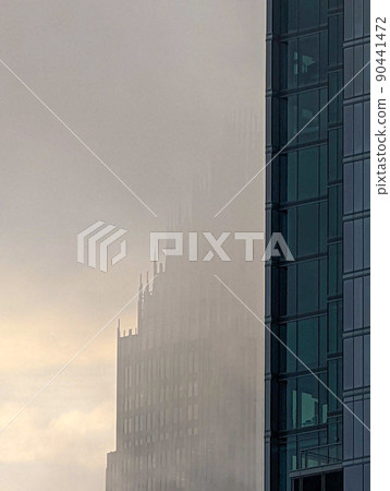 sunrise over highrise buildings in uptown charlotte nc 90441472