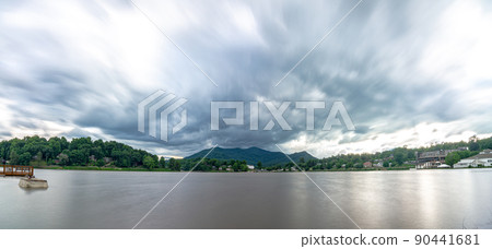 long exposure at lake junaluska north carolina 90441681