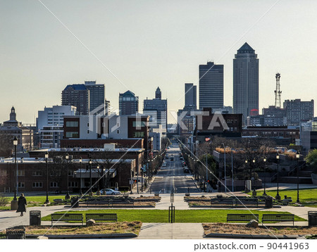 scenic views around des moines iowa city downtown 90441963