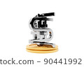 3d illustration of  silver  euro and dollar money icons on  white isolated background. Currency exchange symbol, rising prices. Convert dollar to euro and back. 90441992