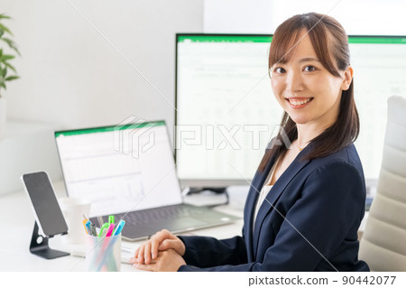 Career woman female office self-confidence Career woman female office self-confidence 90442077