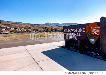 scenes around yellowstone national park in wyoming 90442138